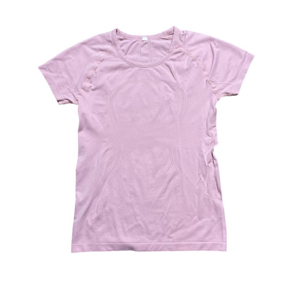 LULULEMON Ebb to Street Yoga Short Sleeved Shirt Pink Size 8